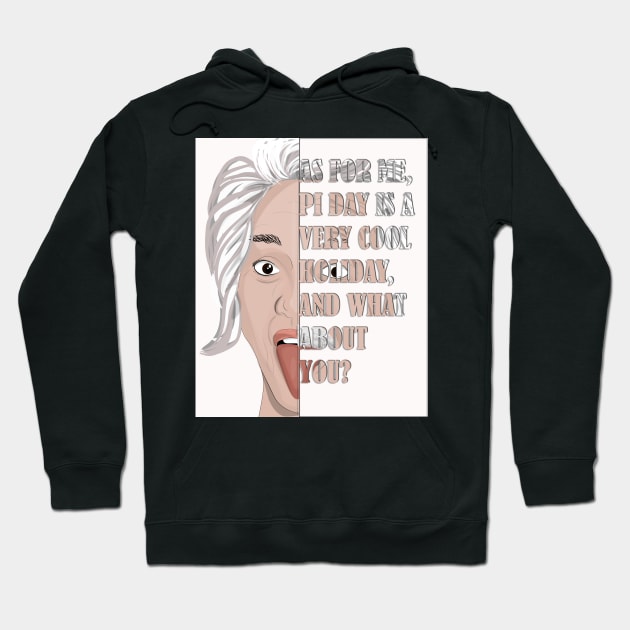 Girl and  Einstein Math Pi Day Hoodie by SoulVector